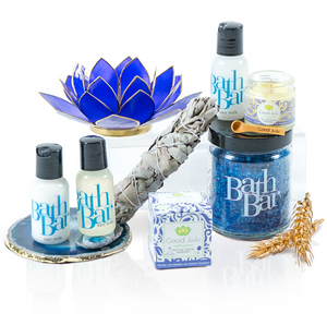 
            
                Load image into Gallery viewer, Blue Moon Relax &amp;amp; Restore Bath, Candle &amp;amp; Sage Set
            
        